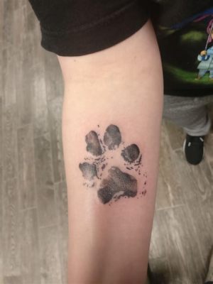 how to get paw print from dog for tattoo